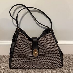 Vintage Coach Soho Woven Jacquard Turnlock Shoulder Bag 82363